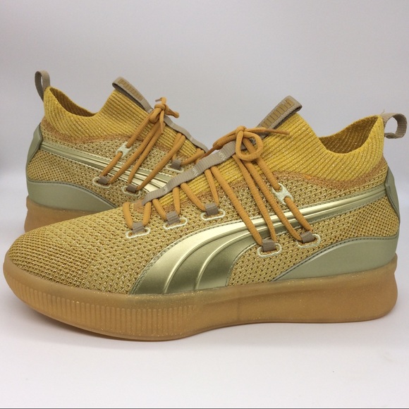 puma clyde court gold